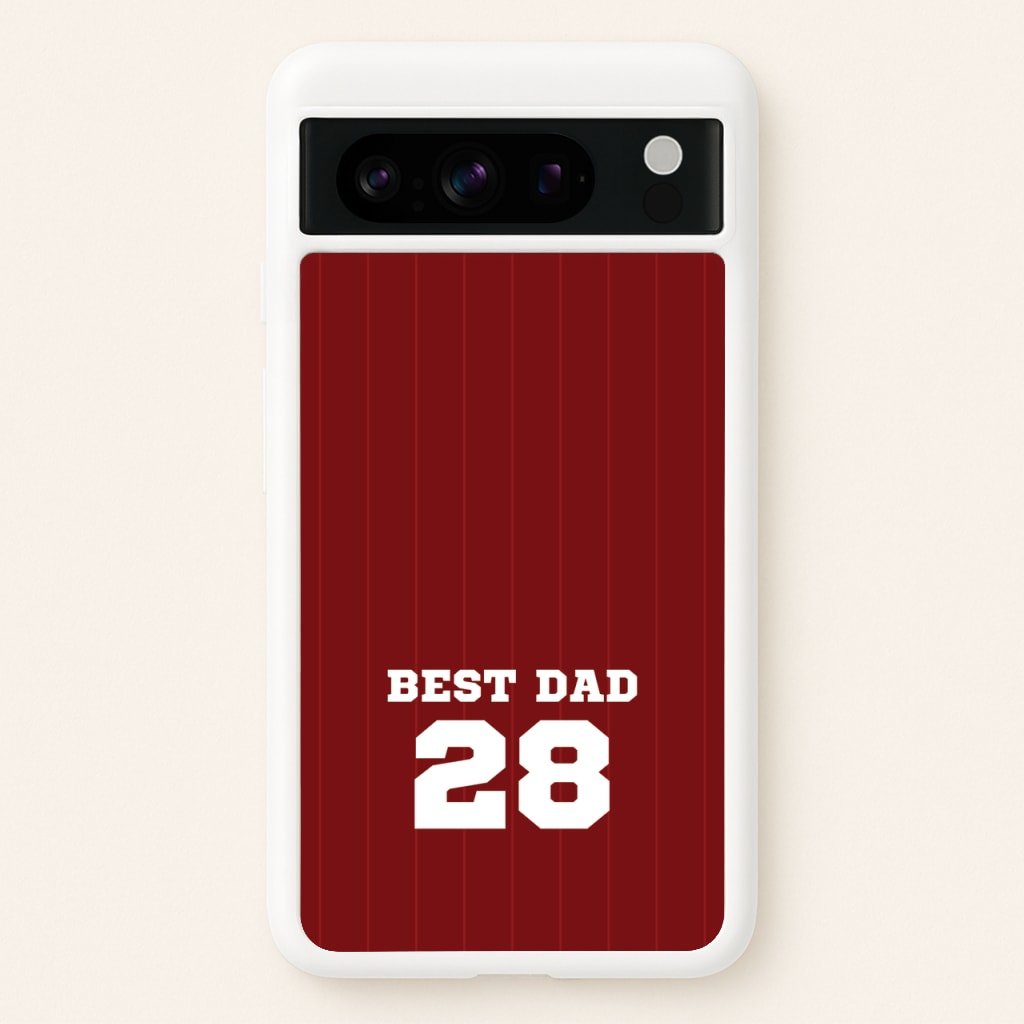 Best Dad Football Stripes Personalised - Father's Day Phone Case for Google Pixel 8 Pro
