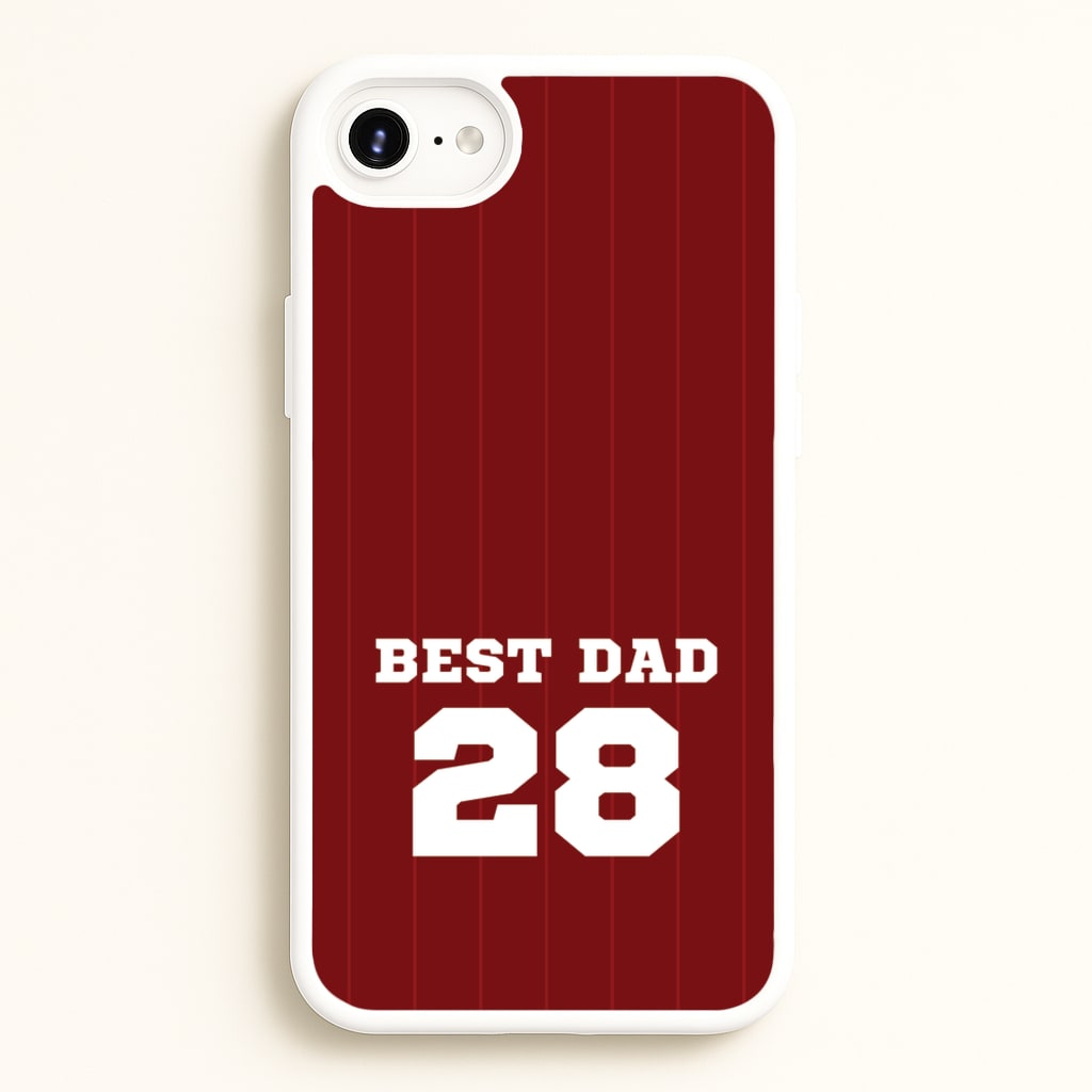 Best Dad Football Stripes Personalised - Father's Day Phone Case for iPhone 6 / 7 / 8 / SE