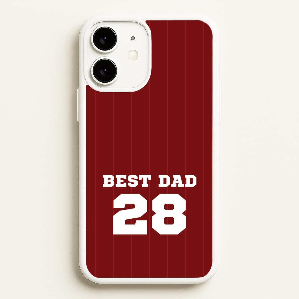 Best Dad Football Stripes Personalised - Father's Day Phone Case for iPhone 11