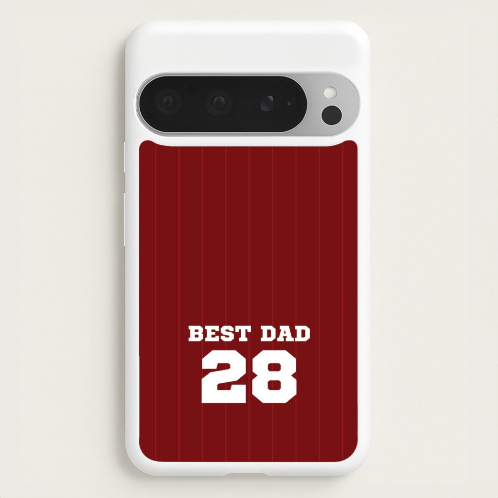 Best Dad Football Stripes Personalised - Father's Day Phone Case for Google Pixel 9 Pro XL