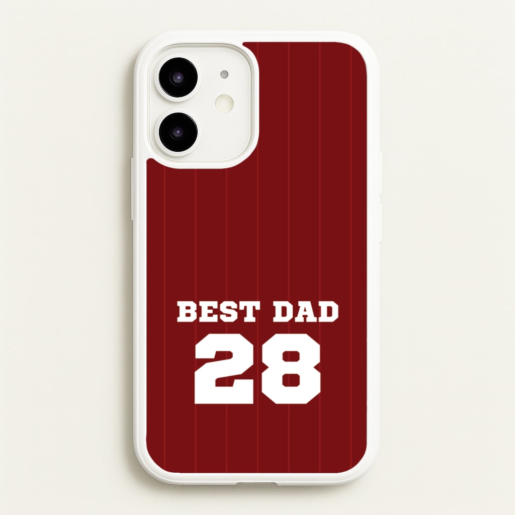 Best Dad Football Stripes Personalised - Father's Day Phone Case for iPhone 12 Mini