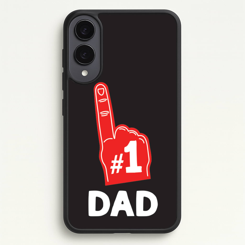 #1 Dad Foam Finger - Father's Day Phone Case for Galaxy S25 Edge