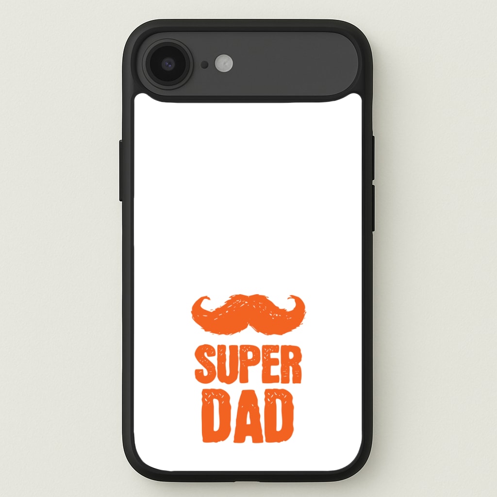 Moustache Super Dad Orange Phone Case for iPhone 17 Air
