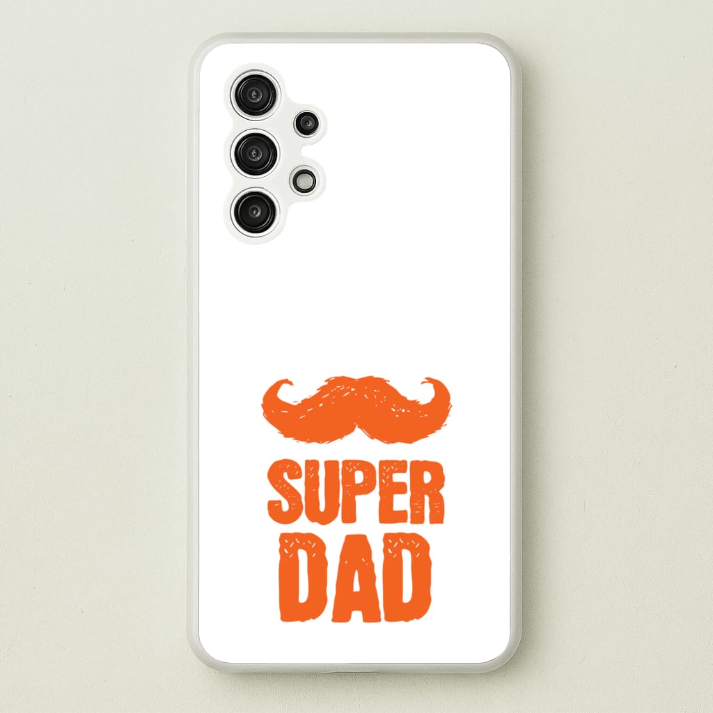 Moustache Super Dad Orange - Father's Day Phone Case for Galaxy A13