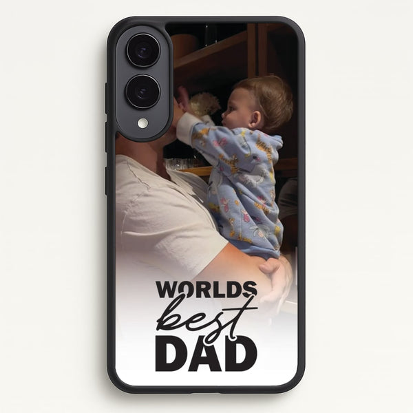 World's Best Dad Personalised - Father's Day Phone Case for Galaxy S25 Edge