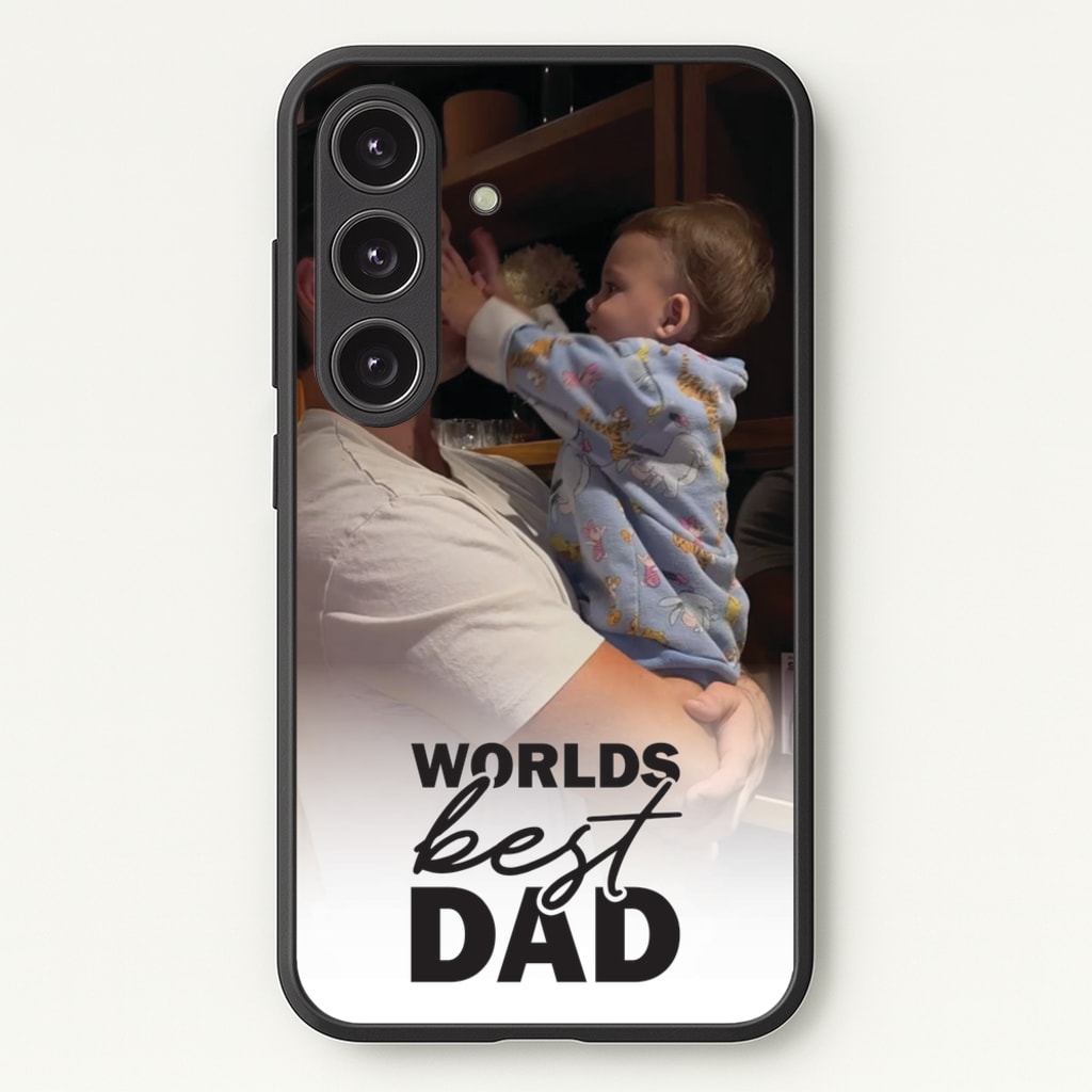 World's Best Dad Personalised - Father's Day Phone Case for Galaxy S24FE