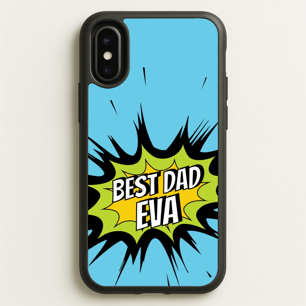 Comic Book Best Dad Eva - Father's Day Phone Case for iPhone X / XS