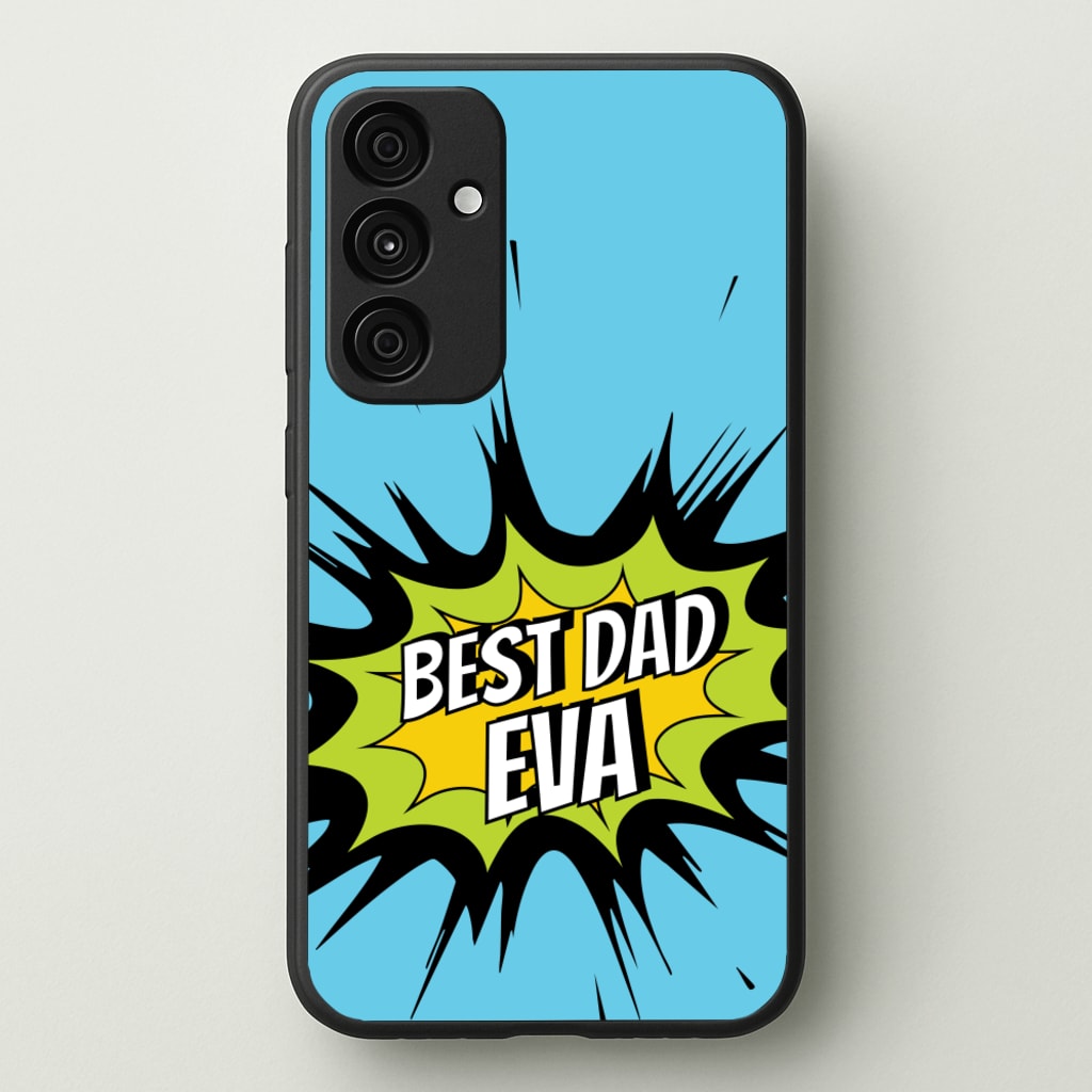 Comic Book Best Dad Eva - Father's Day Phone Case for Galaxy A55