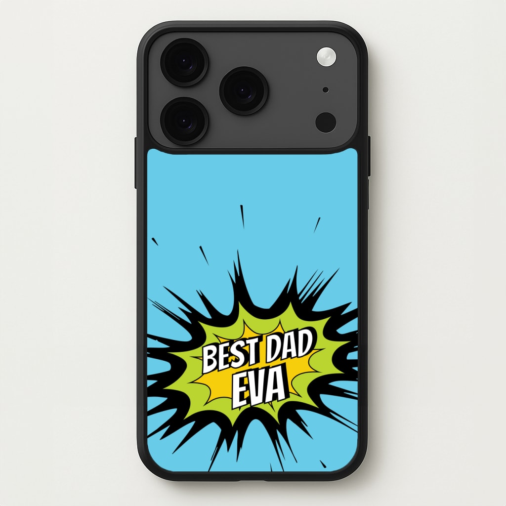 Comic Book Best Dad Eva Phone Case for iPhone 17 Pro Max
