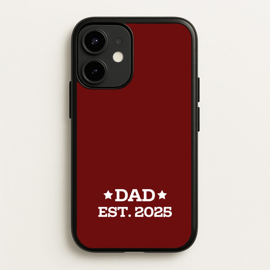 Dad Est 2025 - Father's Day Phone Case for iPhone 12 Mini