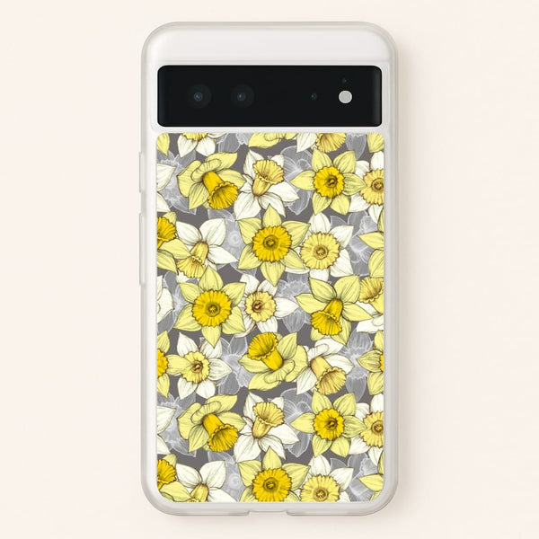 Daffodil Daze - Spring Pattern - Floral Phone Case for Google Pixel 6