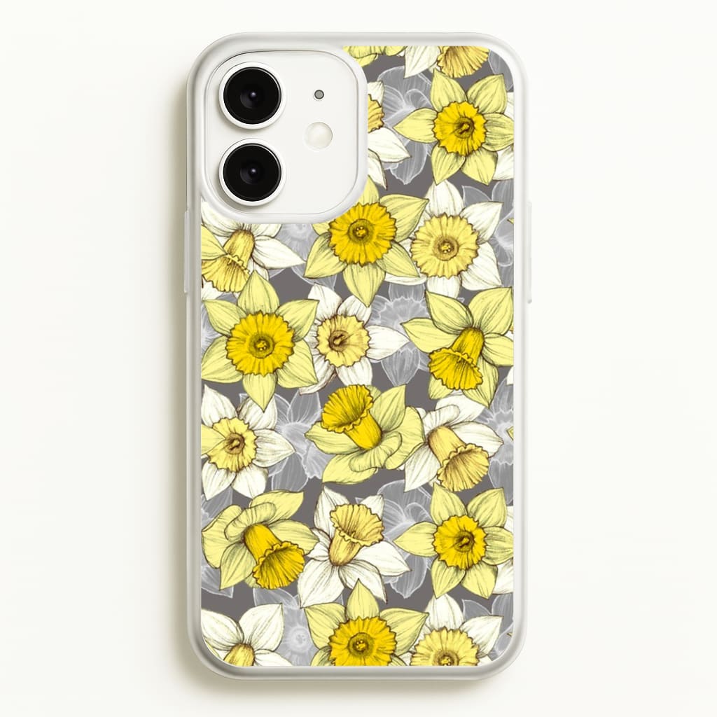 Daffodil Daze - Spring Pattern - Floral Phone Case for iPhone 11
