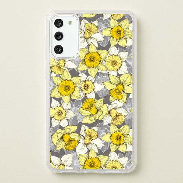 Daffodil Daze - Spring Pattern - Floral Phone Case for Galaxy S20FE
