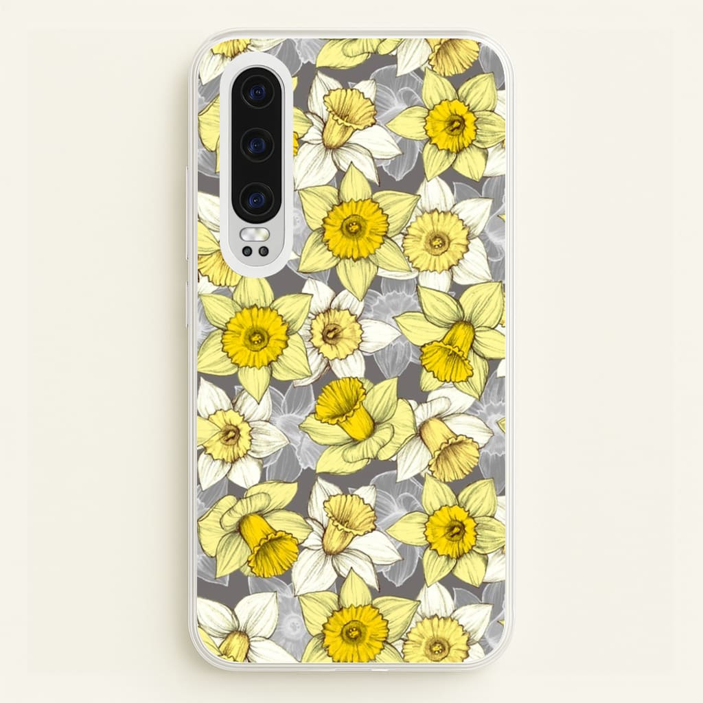 Daffodil Daze - Spring Pattern - Floral Phone Case for Huawei P30