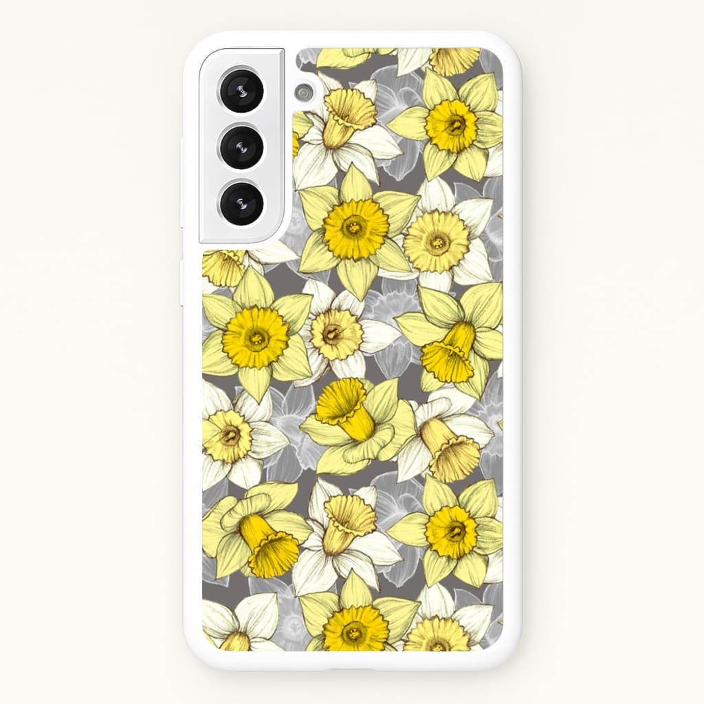 Daffodil Daze - Spring Pattern - Floral Phone Case for Galaxy S22 Plus
