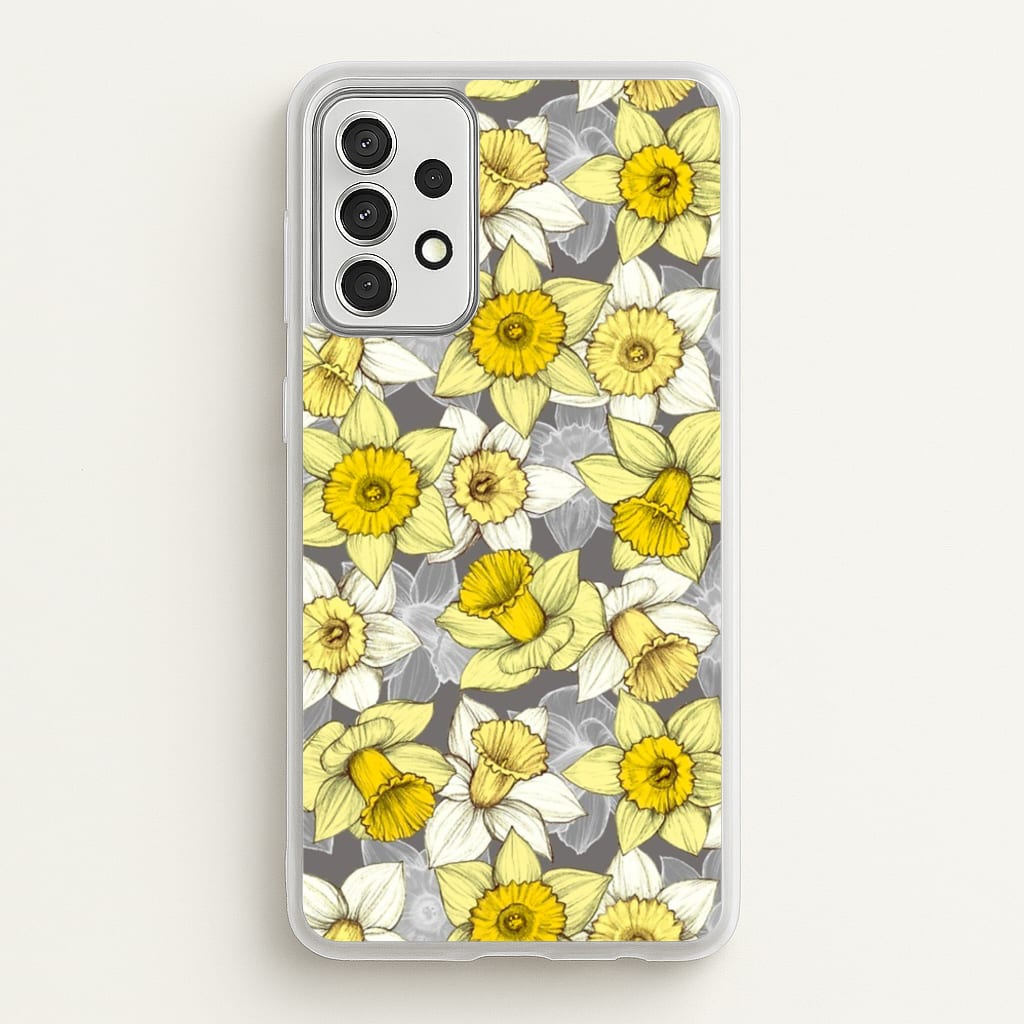 Daffodil Daze - Spring Pattern - Floral Phone Case for Galaxy A52 / A52s