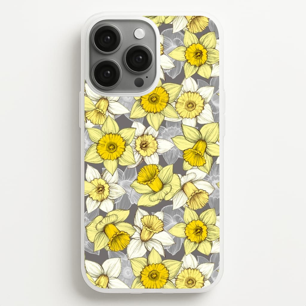 Daffodil Daze - Spring Pattern - Floral Phone Case for iPhone 13 Pro Max