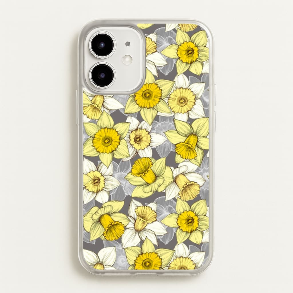 Daffodil Daze - Spring Pattern - Floral Phone Case for iPhone 12 Mini