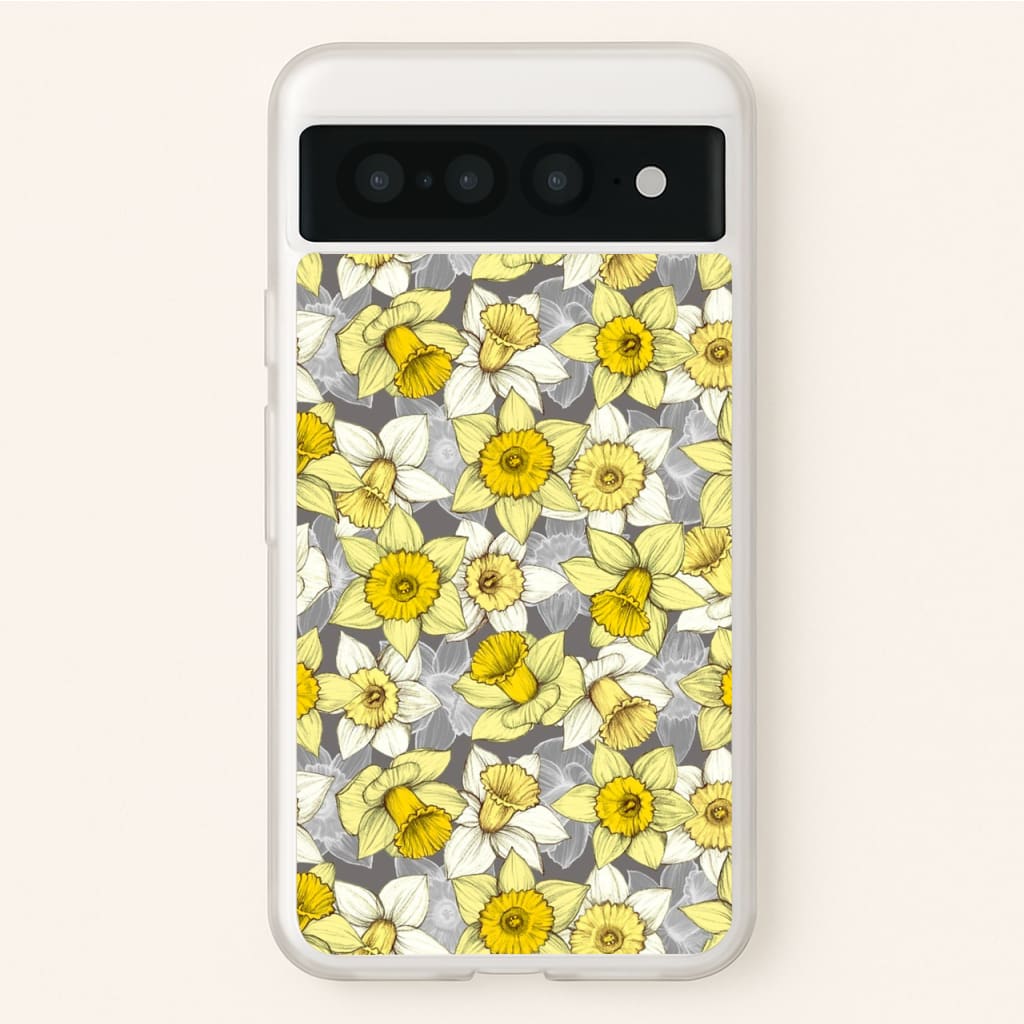 Daffodil Daze - Spring Pattern - Floral Phone Case for Google Pixel 7 Pro