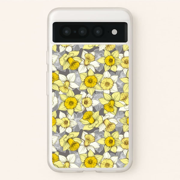 Daffodil Daze - Spring Pattern - Floral Phone Case for Google Pixel 7 Pro