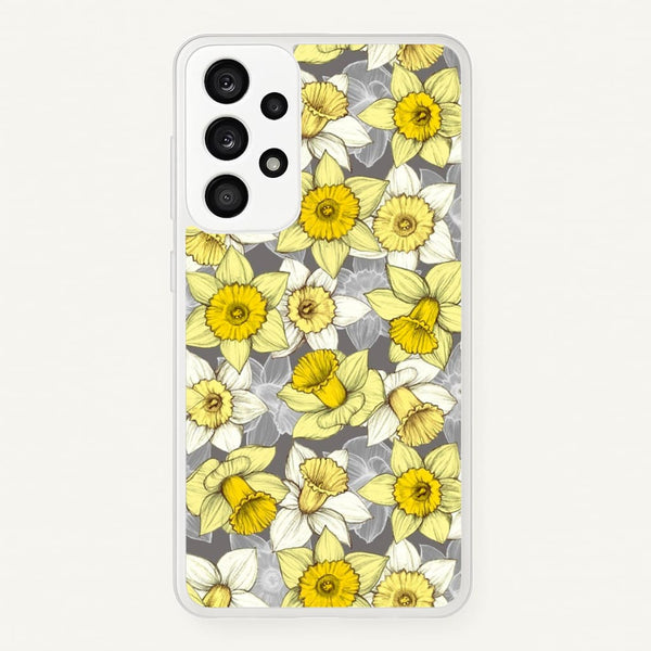 Daffodil Daze - Spring Pattern - Floral Phone Case for Galaxy A53