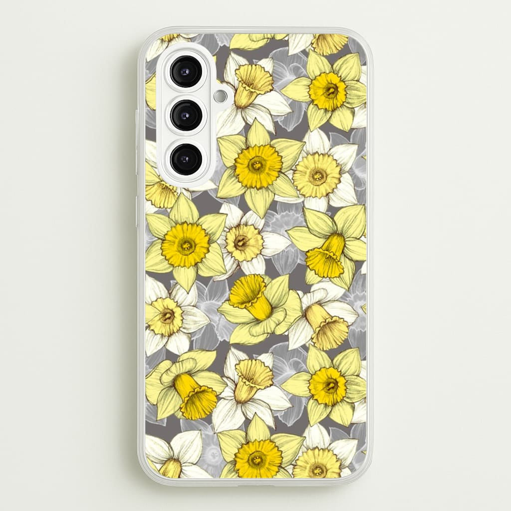 Daffodil Daze - Spring Pattern - Floral Phone Case for Galaxy A16