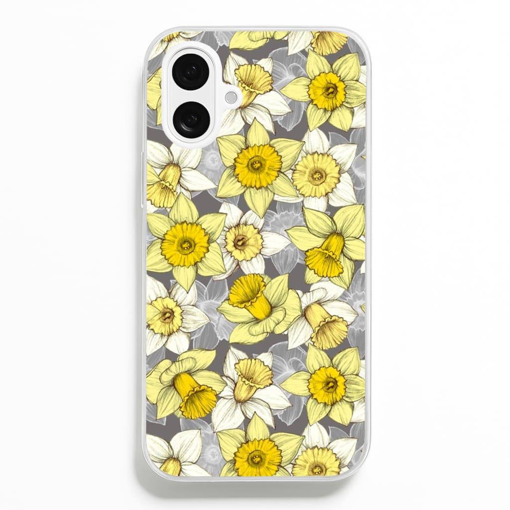 Daffodil Daze - Spring Pattern - Floral Phone Case for iPhone 16 Plus