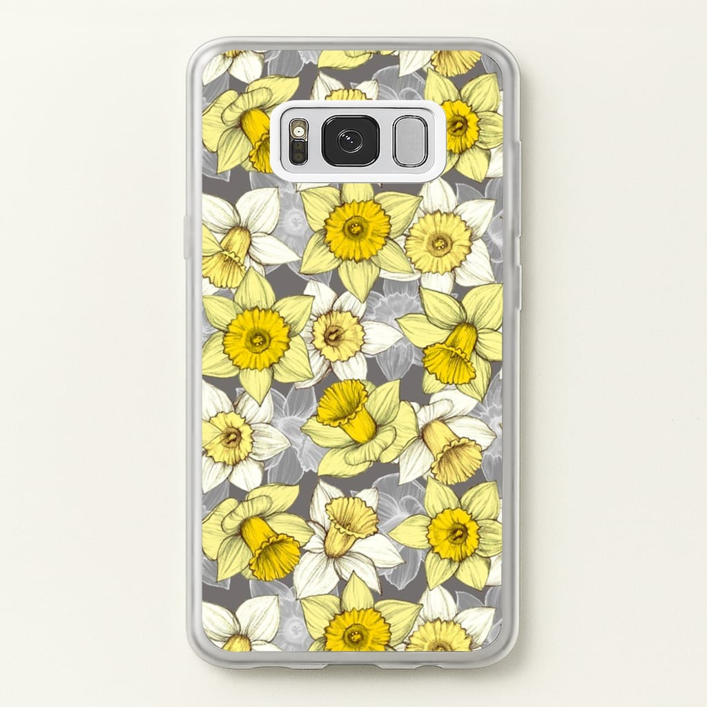 Daffodil Daze - Spring Pattern - Floral Phone Case for Galaxy S8