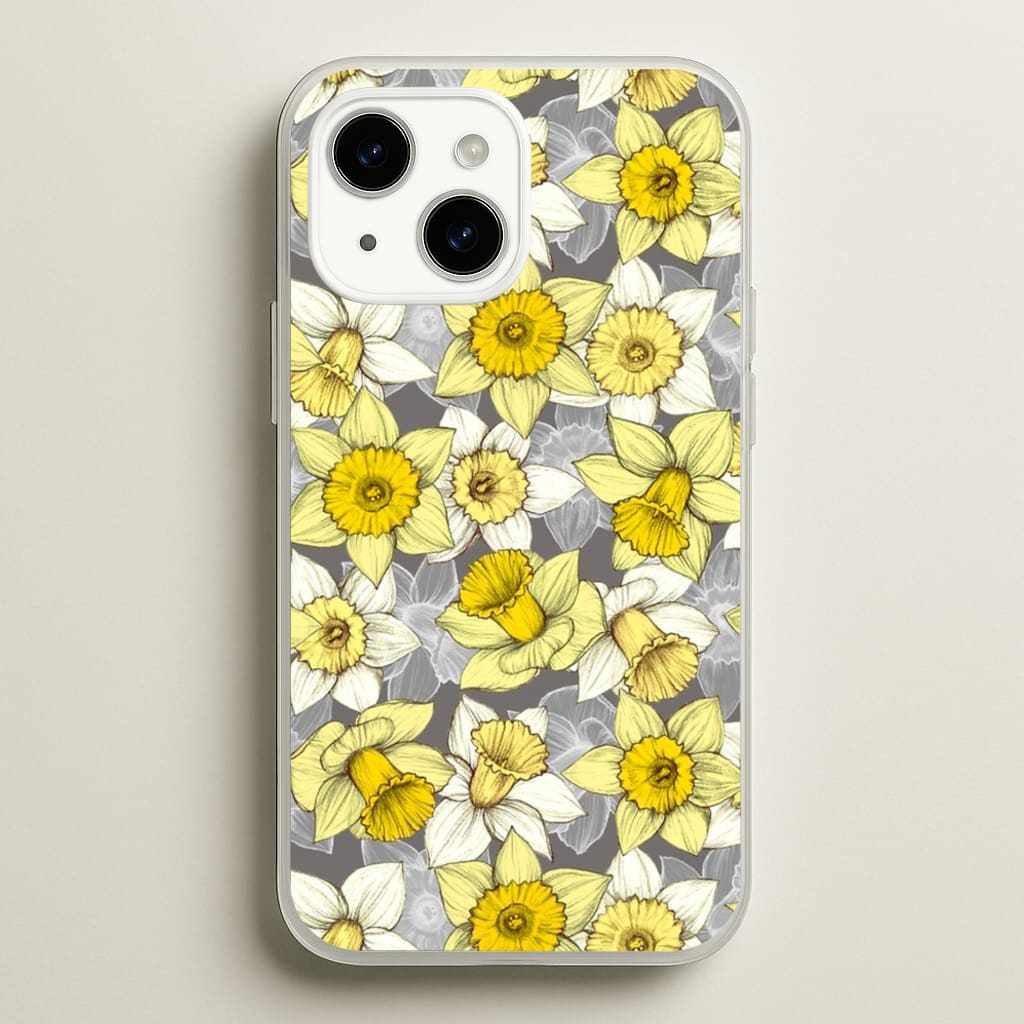 Daffodil Daze - Spring Pattern - Floral Phone Case for iPhone 15 Plus
