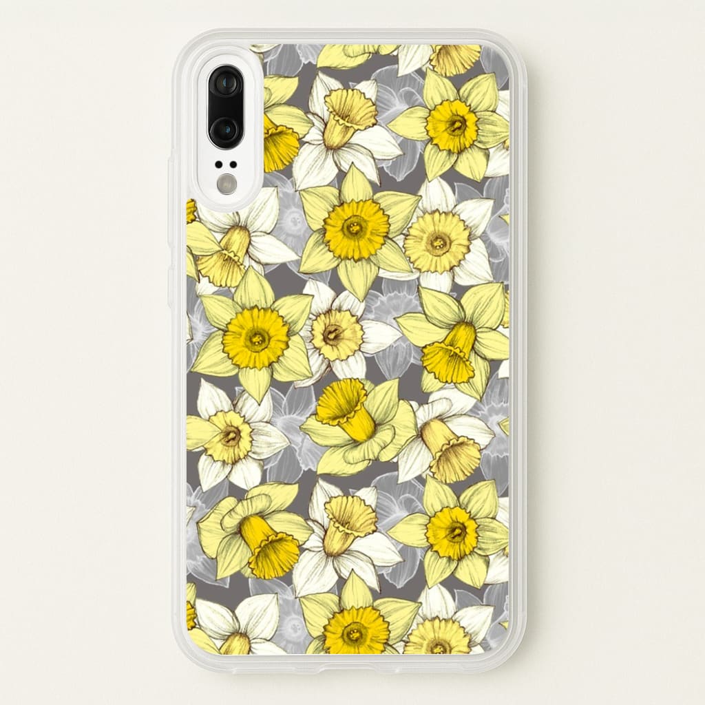 Daffodil Daze - Spring Pattern - Floral Phone Case for Huawei P20