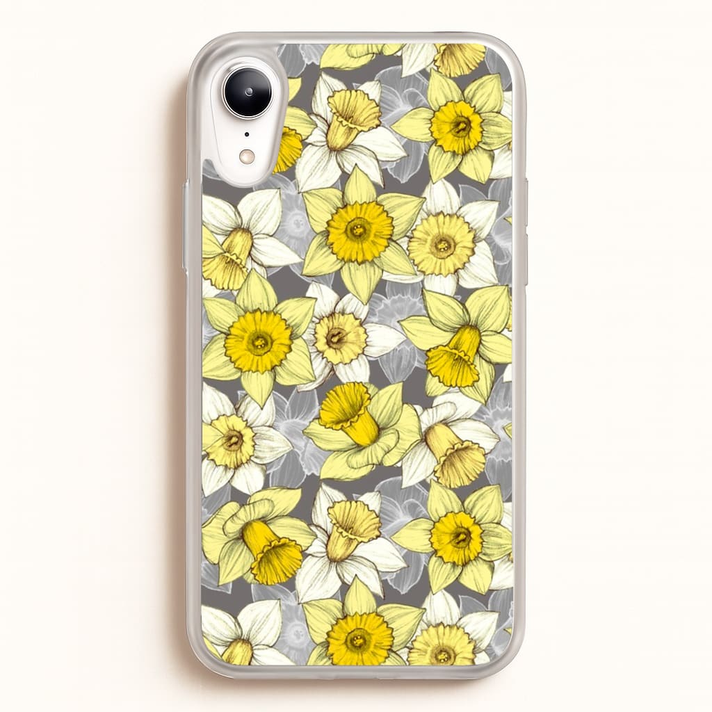 Daffodil Daze - Spring Pattern - Floral Phone Case for iPhone XR