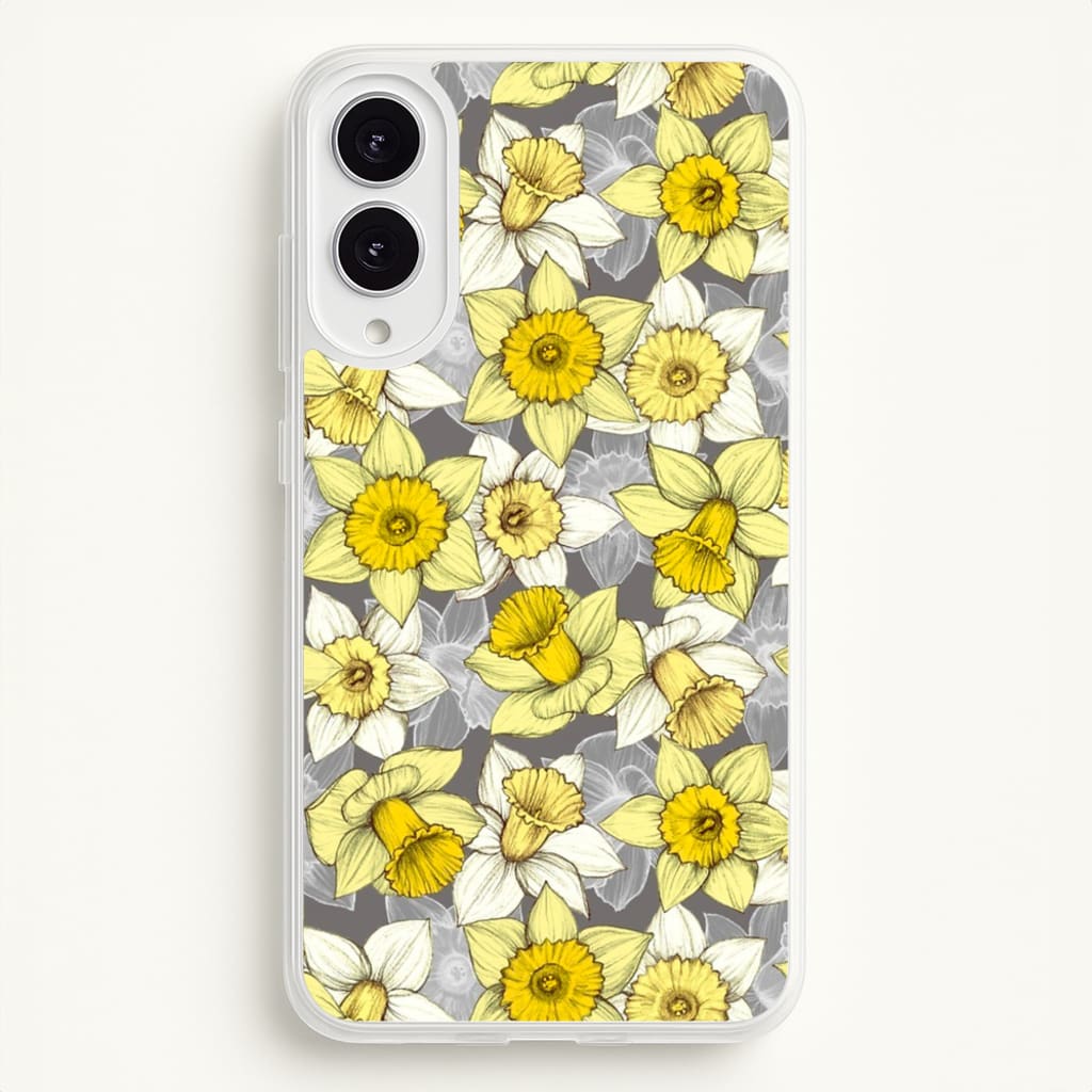 Daffodil Daze - Spring Pattern - Floral Phone Case for Galaxy S25 Edge