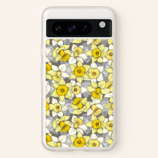 Daffodil Daze - Spring Pattern - Floral Phone Case for Google Pixel 8 Pro