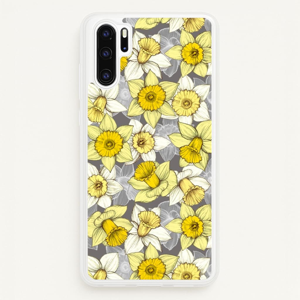 Daffodil Daze - Spring Pattern - Floral Phone Case for Huawei P30 Pro