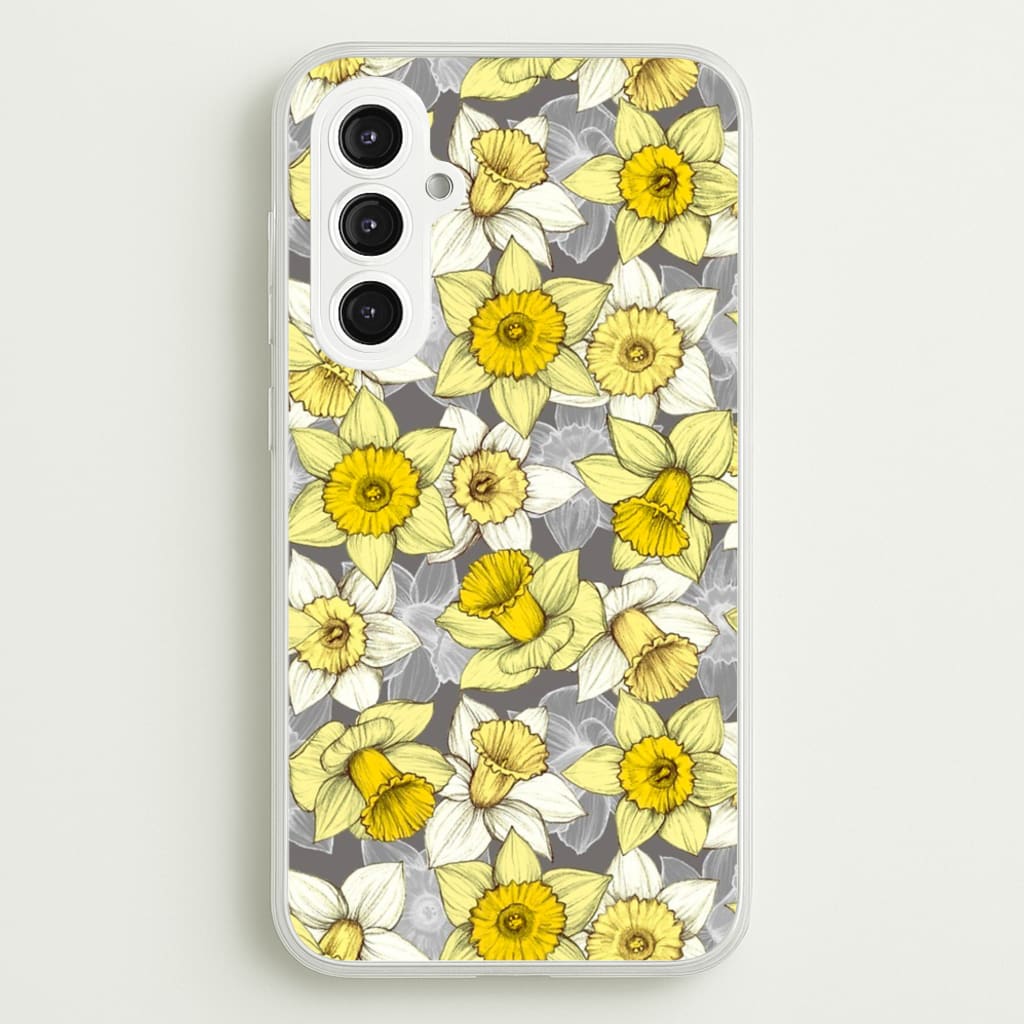 Daffodil Daze - Spring Pattern - Floral Phone Case for Galaxy S23FE