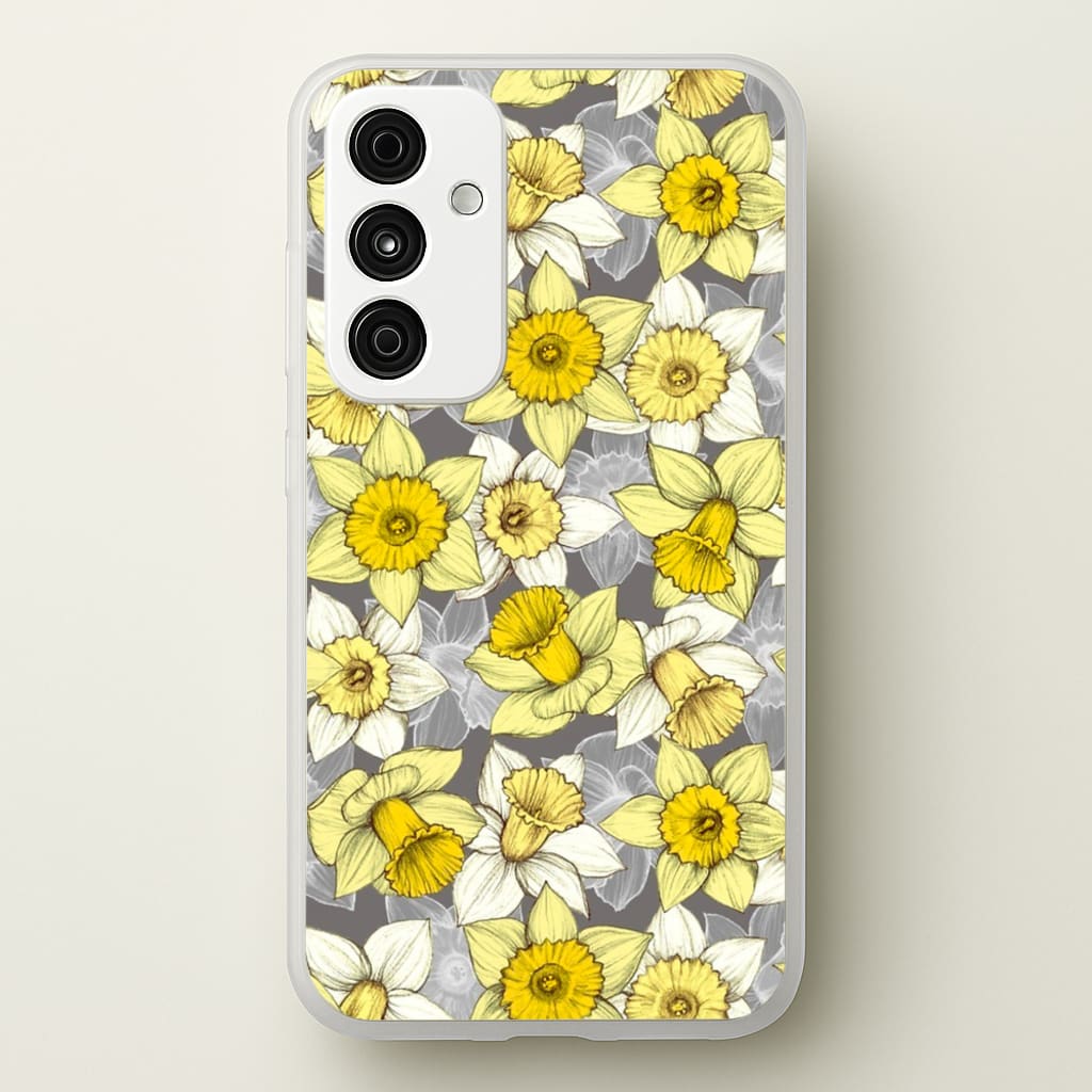 Daffodil Daze - Spring Pattern - Floral Phone Case for Galaxy A15