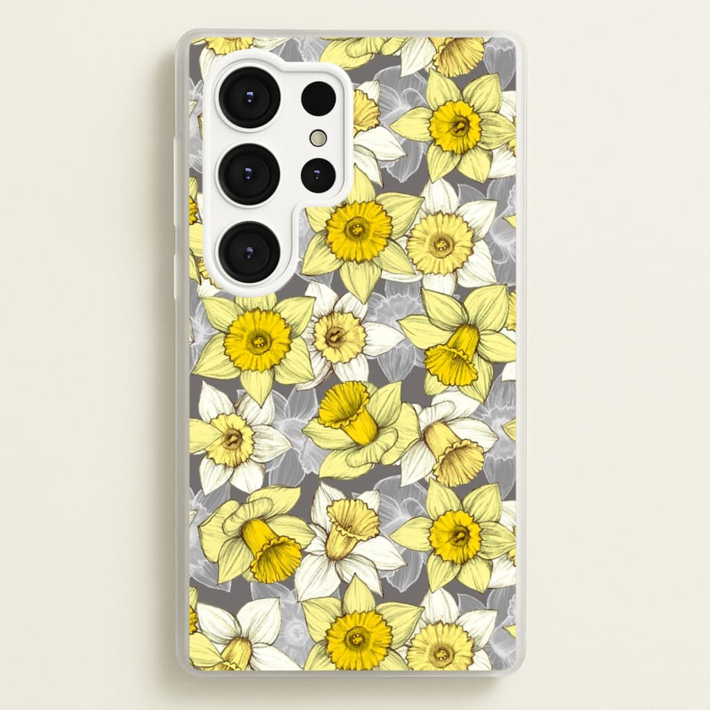 Daffodil Daze - Spring Pattern - Floral Phone Case for Galaxy S25 Ultra