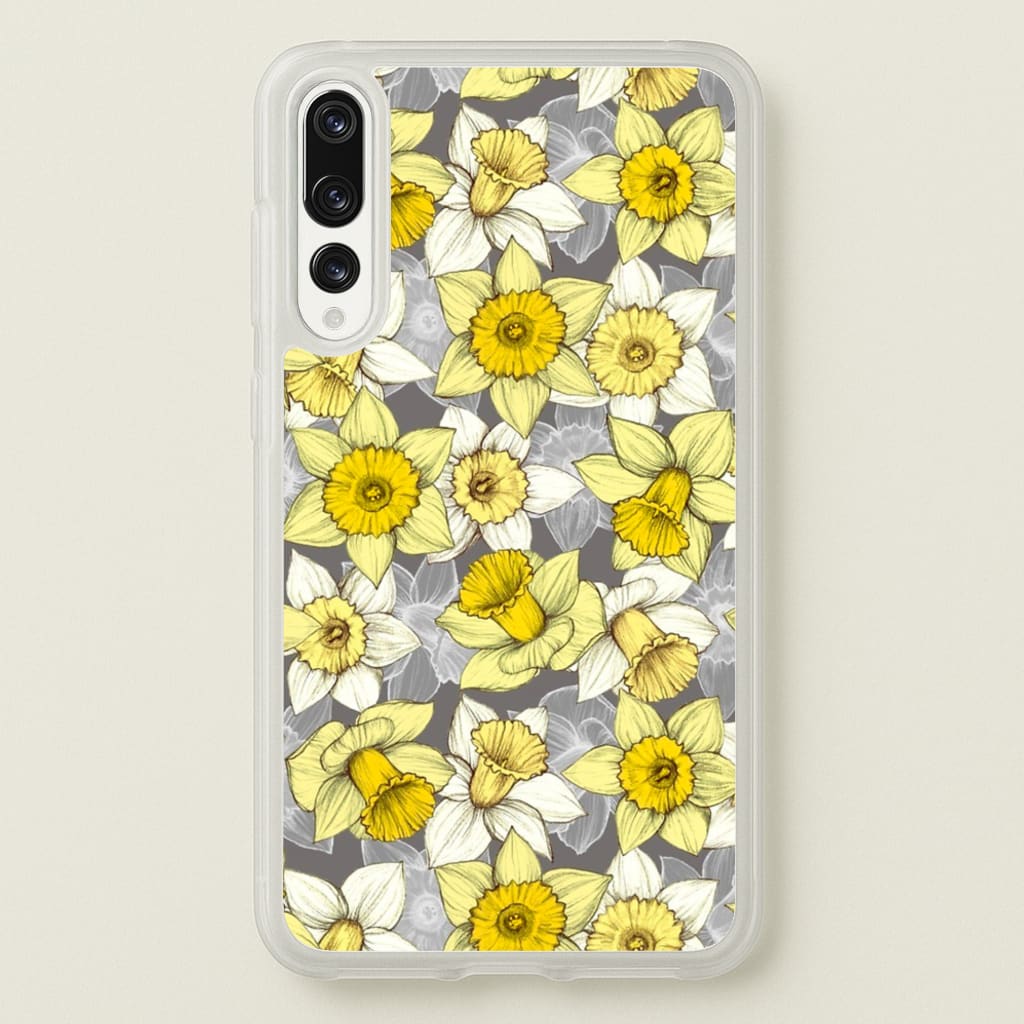 Daffodil Daze - Spring Pattern - Floral Phone Case for Huawei P20 Pro