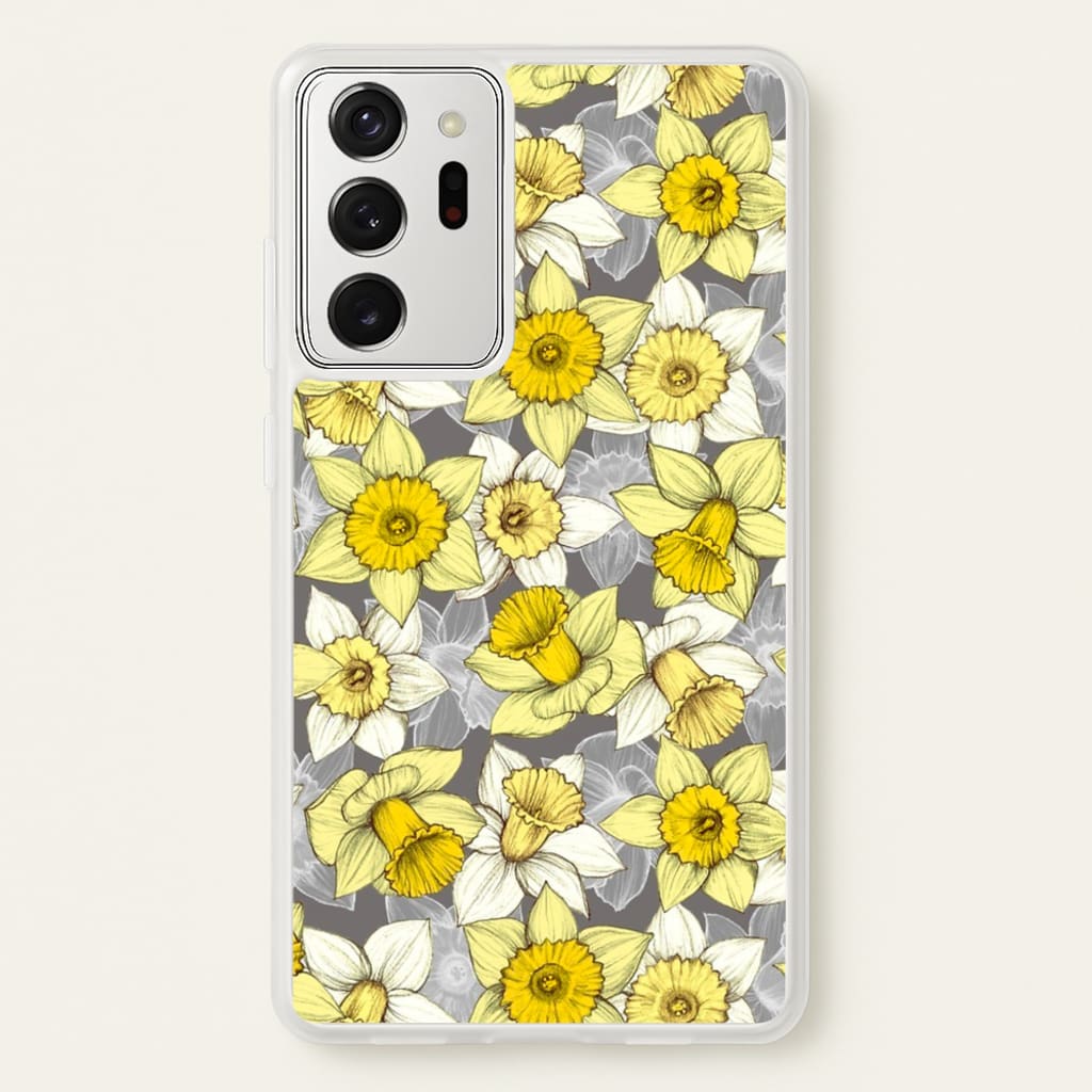 Daffodil Daze - Spring Pattern - Floral Phone Case for Galaxy Note 20 Ultra