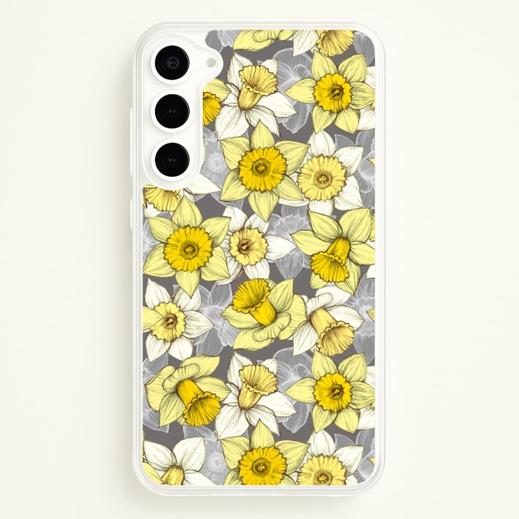 Daffodil Daze - Spring Pattern - Floral Phone Case for Galaxy S23