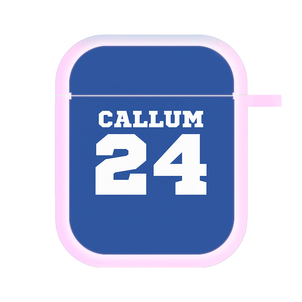 Dark Blue - Personalised Football AirPods Case
