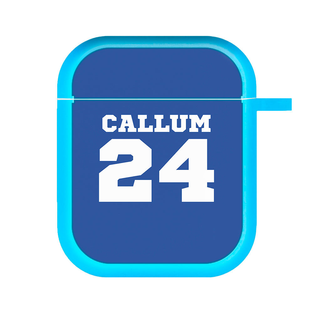 Dark Blue - Personalised Football AirPods Case