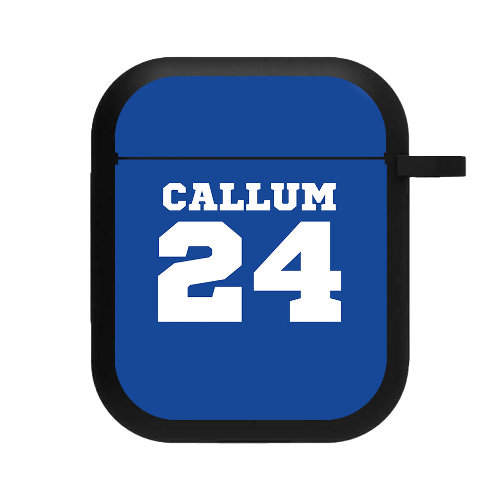 Dark Blue - Personalised Football AirPods Case