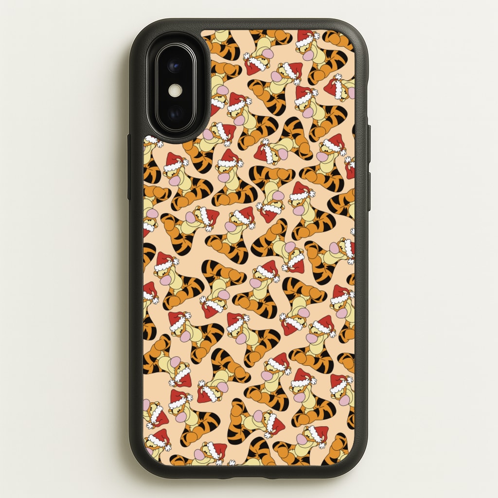 Tiger Pattern Christmas - Disney Christmas Phone Case for iPhone X / XS