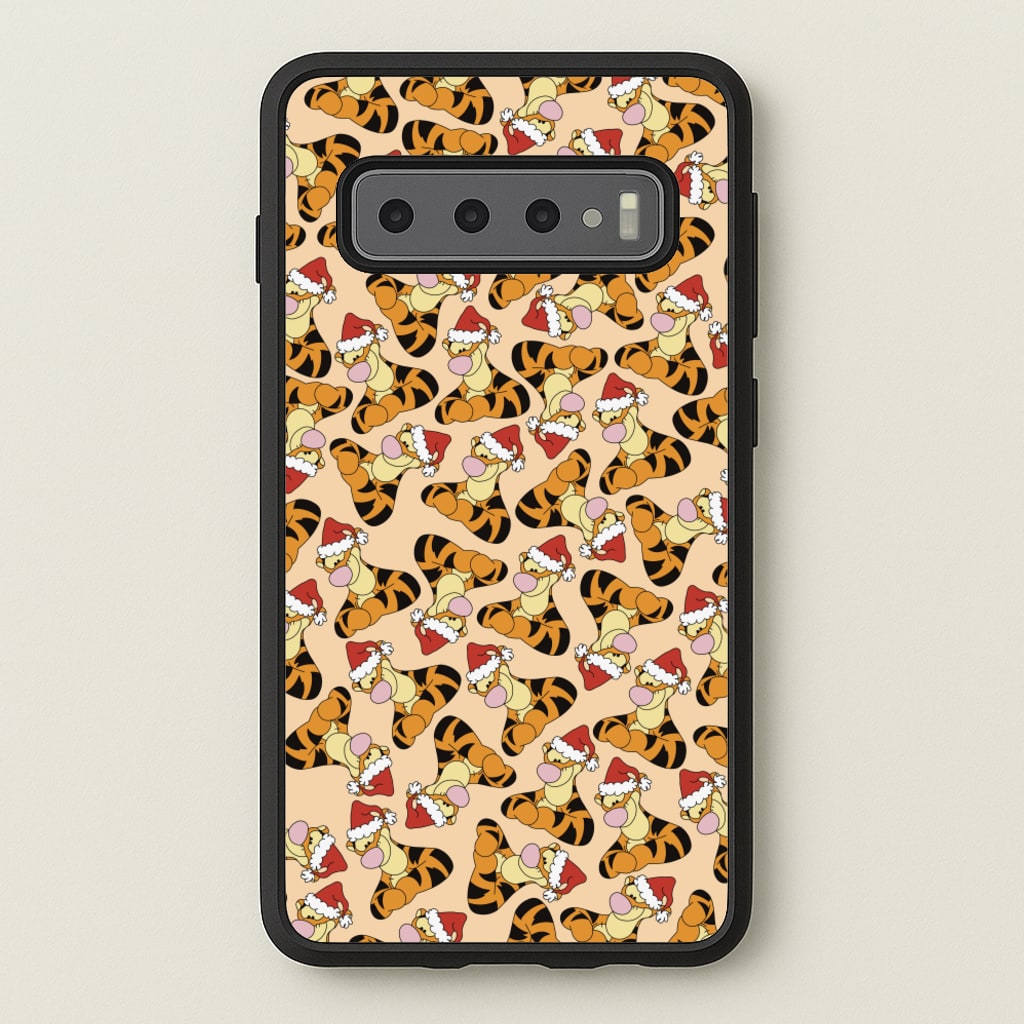 Tiger Pattern Christmas - Disney Christmas Phone Case for Galaxy S10