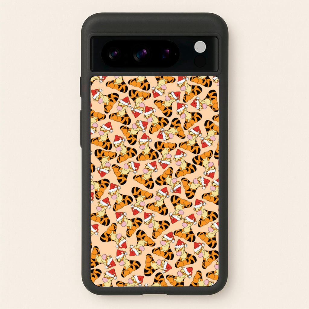 Tiger Pattern Christmas - Disney Christmas Phone Case for Google Pixel 8 Pro