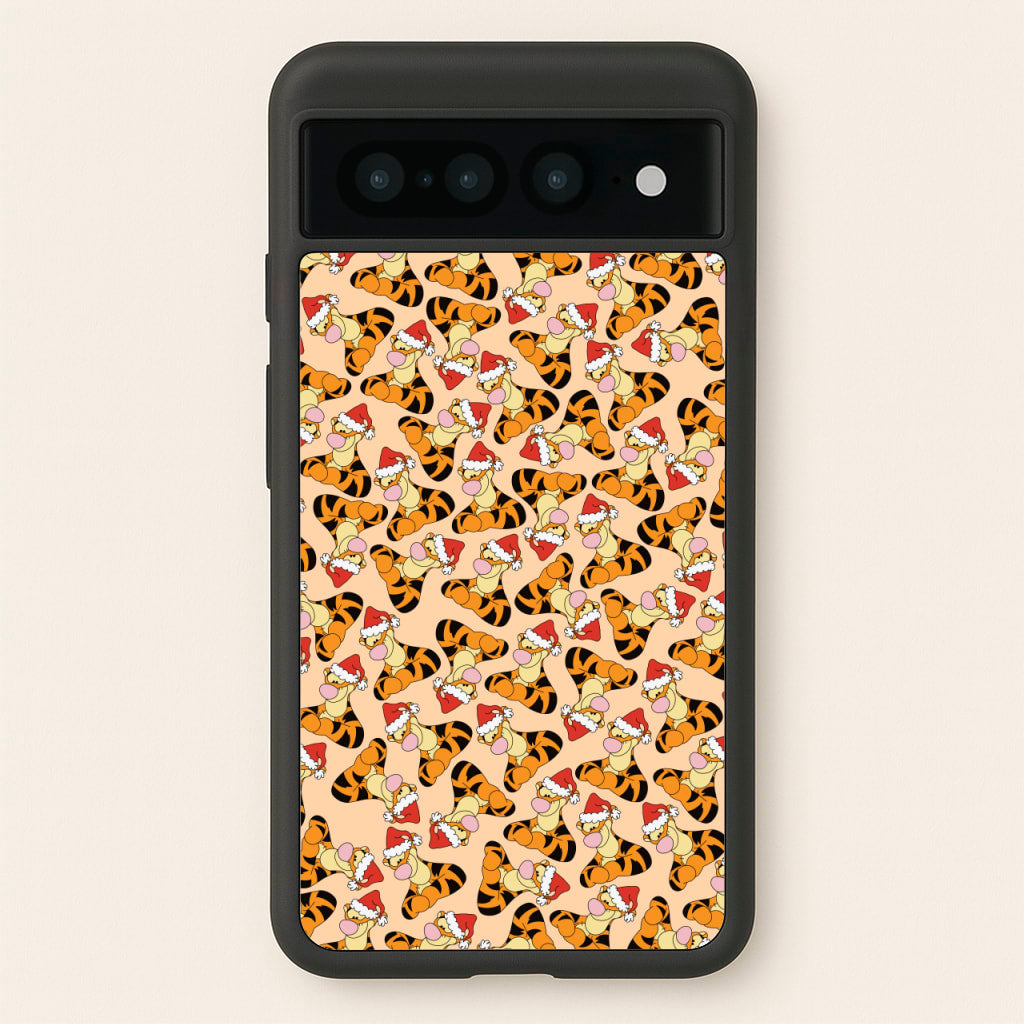 Tiger Pattern Christmas - Disney Christmas Phone Case for Google Pixel 7 Pro