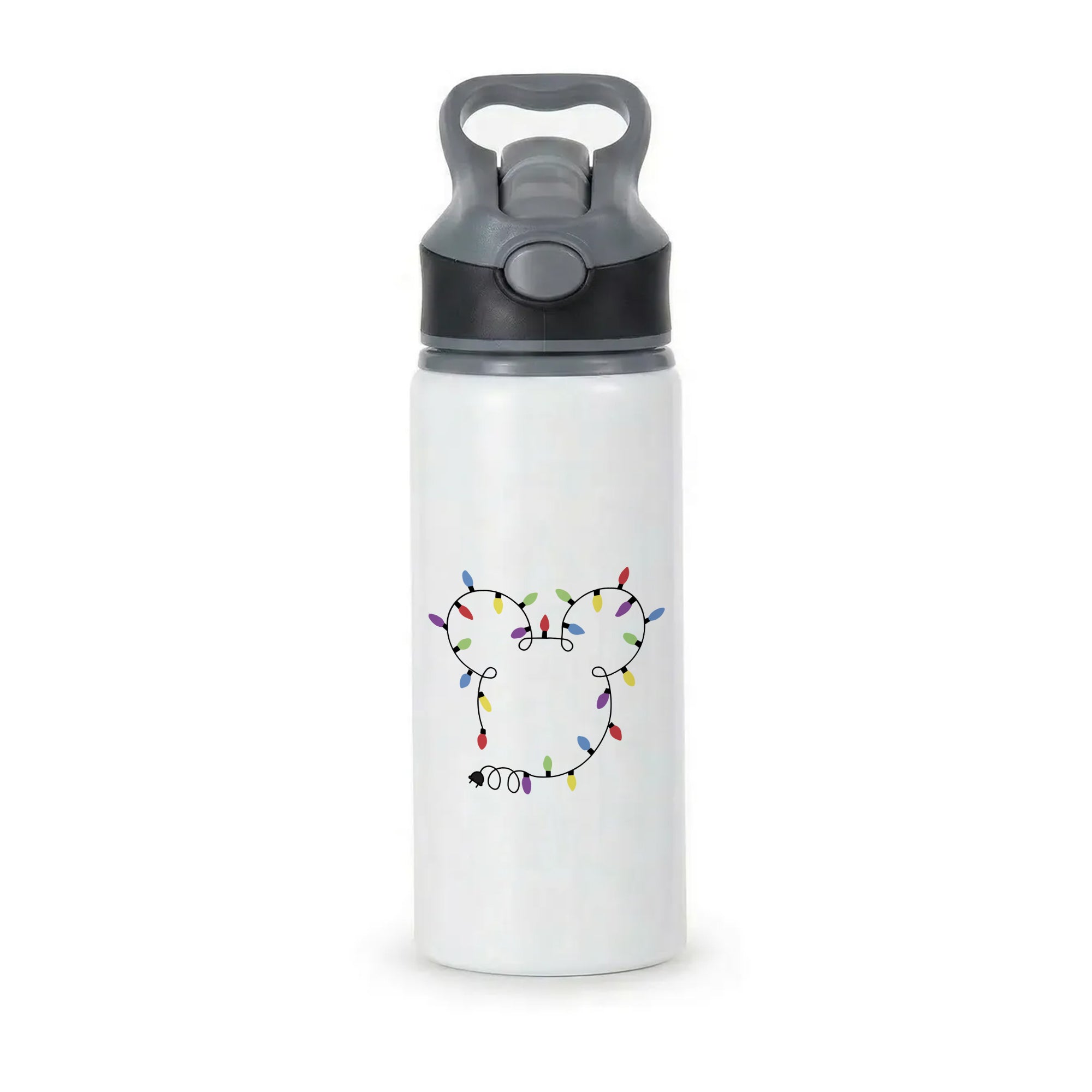 Mouse Christmas Lights Christmas Active Water Bottle - Black