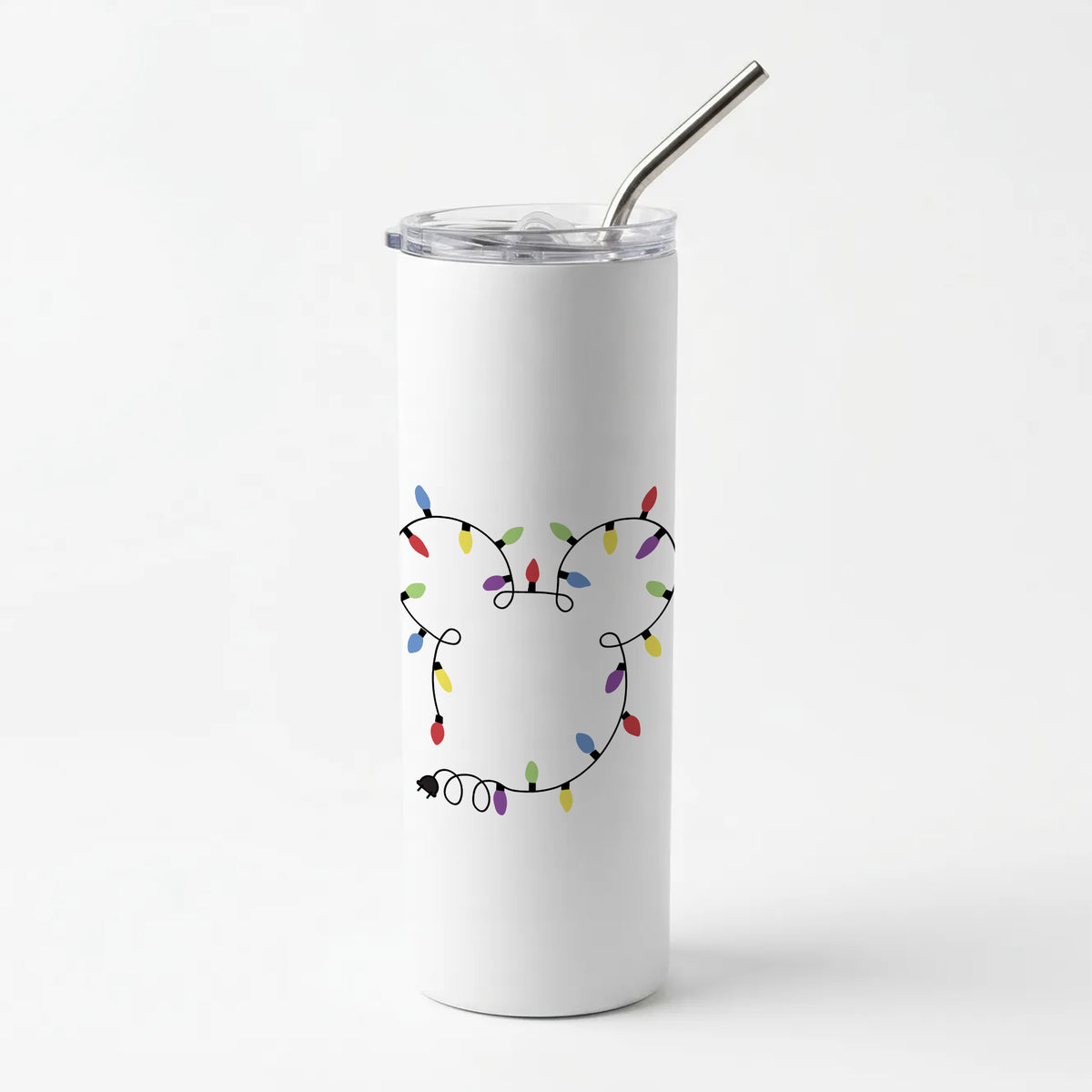 Mouse Christmas Lights Christmas Skinny Tumbler