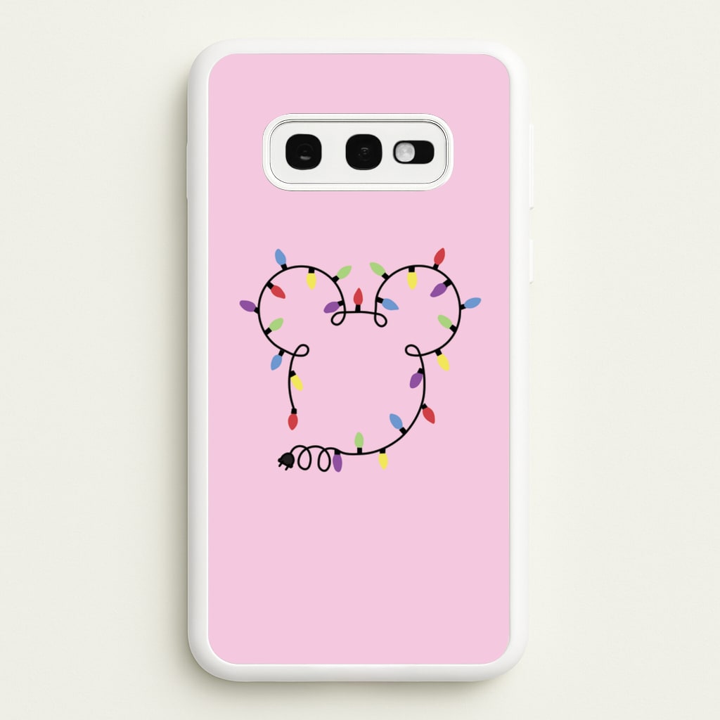 Mouse Christmas Lights Christmas - Disney Christmas Phone Case for Galaxy S10e